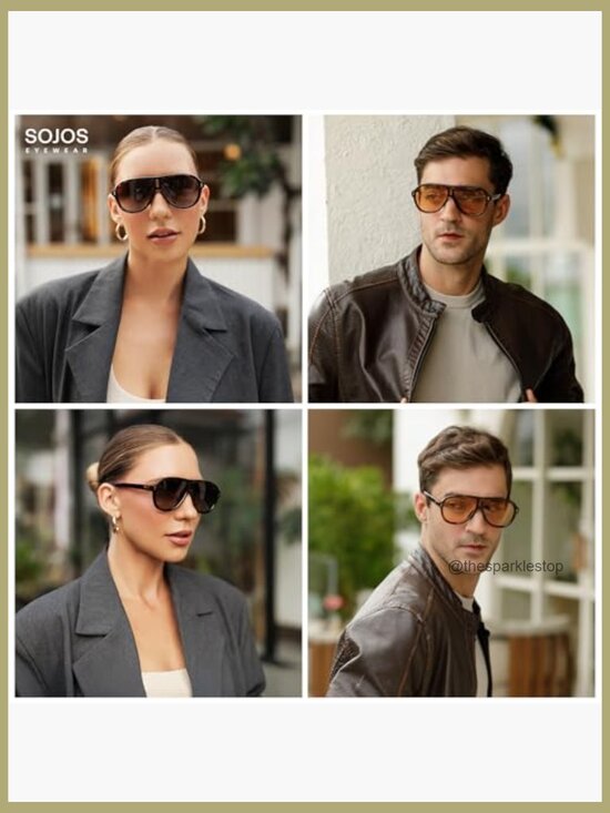 Retro Oversized Polarized Aviator Sunglasses with UV400 Protection main image 4
